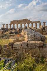 Fototapeta na wymiar Selinunte, Sicily was an ancient Greek city on the south-western coast of Italy. 