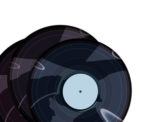 Vinyl record isolated on a white background