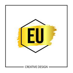 Initial Letter EU Logo Template Design Vector Illustration