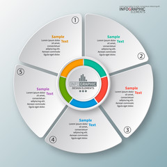 Abstract 3D Paper Infographics. Business template .Vector illustration