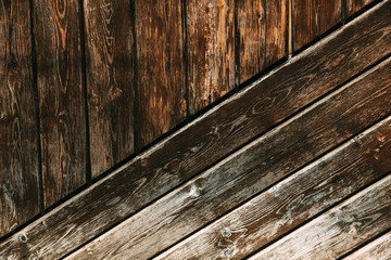 Brown wooden pannels backgroubg. Retro gate background.