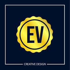 Initial Letter EV Logo Template Design Vector Illustration