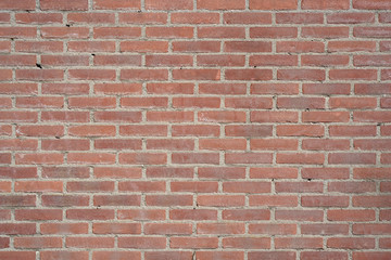 Red Brick wall for background or texture. Old red brick wall texture background