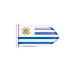 Uruguay flag, vector illustration on a white background.