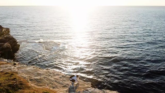 Aerial Shot of La Perouse Cliffs at Sunrise