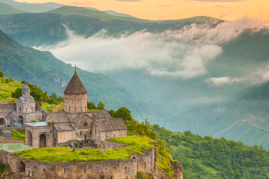 Armenia, Tatev, Tatev Monastery, 9th century,  high angle view