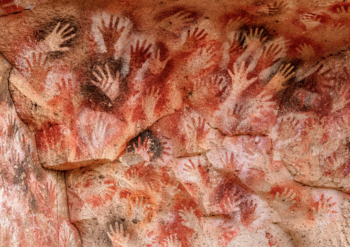 Cueva de las Manos, UNESCO World Heritage Site, Rio Pinturas Canyon, Santa Cruz Province, Patagonia, Argentina