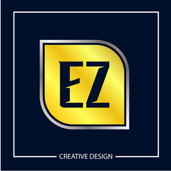 Initial Letter EZ Logo Template Design Vector Illustration