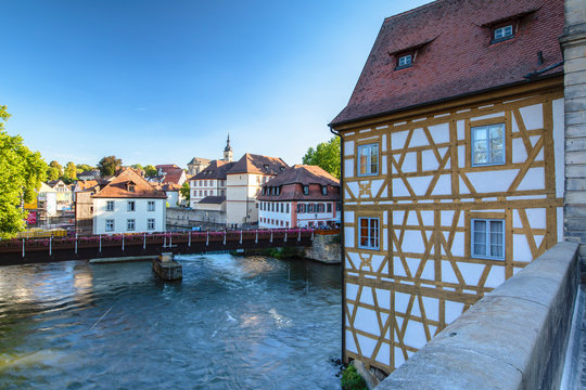 Altes Rathaus (Old Town Hall) and River Regnitz, Bamberg (UNESCO World Heritage Site), Bavaria, Germany