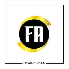 Initial Letter FA Logo Template Design Vector Illustration