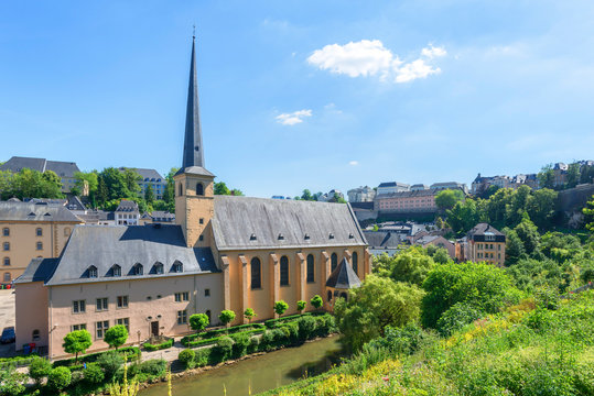Neum?nster abbey at Grund, Luxembourg
