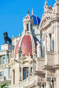 City hall rooftop, Valencia, Comunidad Autonoma de Valencia, Spain