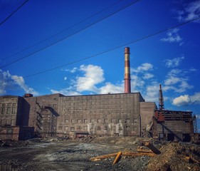 Metallurgic factory in northern Russia