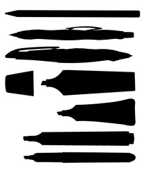 Pencils silhouette