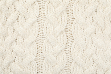 Texture of cozy warm sweater as background, closeup
