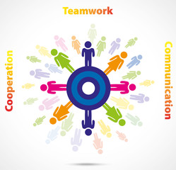 Teamwork busines concept