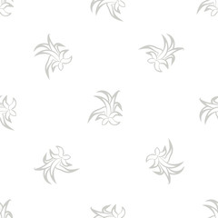 Bush seamless pattern. Floral succulent background. Plants on a white background. Vector illustration.