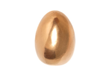 Golden egg isolated on white background