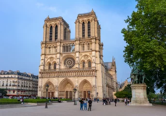 Keuken spatwand met foto Notre Dame de Paris Cathedral, France © Mistervlad