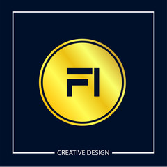 Fototapeta premium Initial Letter FI Logo Template Design Vector Illustration