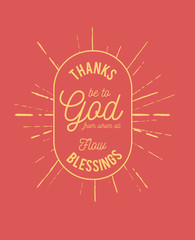 Thanks Be to God from whom all Blessings Flow Badge 
