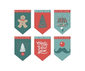 Happy New year Flags design