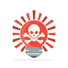 Vector illustration icon with dangerous idea concept
