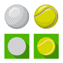 Vector illustration of sport and ball logo. Set of sport and athletic stock vector illustration.
