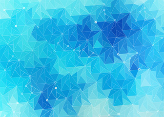 abstract stylized background of the ice blue surface of the triangles