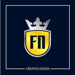 Initial Letter FN Logo Template Design Vector Illustration