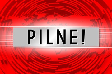 Breaking news - Pilne! (Polish)/ Important! (English) - obrazy, fototapety, plakaty