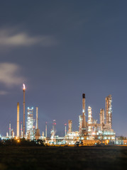 Plakat Oil refinery industrial plant