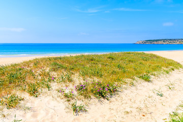 Sand dunes on Bolonia beach near Tarifa town, Spain