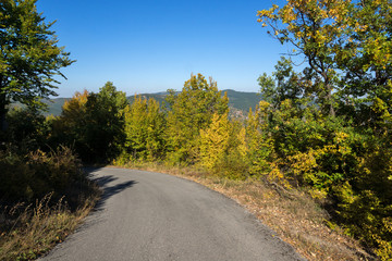 Amazing Autumn landscape of Ruen Mountain - northern part of Vlahina Mountain, Kyustendil Region, Bulgaria