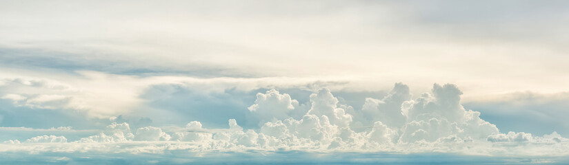 Panorama sky and cloud. Panoramic composition in high resolution
