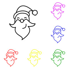 Cute Santa Claus line Icon. Elements of Christmas and New Year in multi colored icons. Simple icon for websites, web design, mobile app, info graphics
