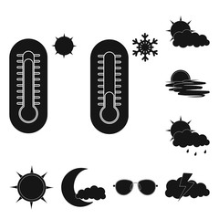 Isolated object of weather and climate icon. Set of weather and cloud vector icon for stock.