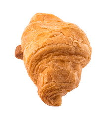 fresh croissant on white background