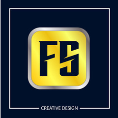 Initial Letter FS Logo Template Design Vector Illustration