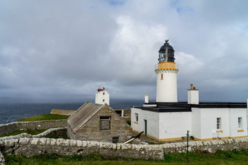 Dunnet Head, most northern point of the UK mainland with Lighthouse in background