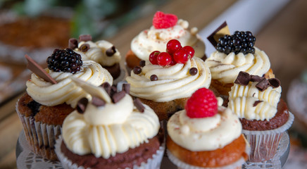 cupcakes with fruits