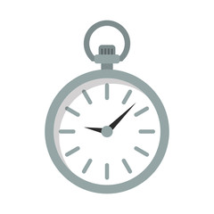 pocket watch flat icon on isolated white transparent background.	