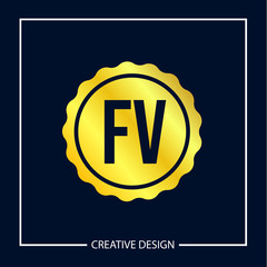 Initial Letter FV Logo Template Design Vector Illustration