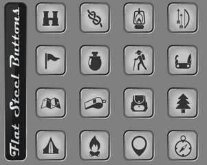 day of scouts icon set