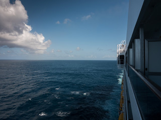 Vue extérieure de la cabine du bateau de croisière