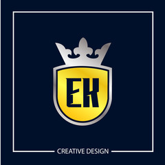 Initial Letter EK Logo Template Design Vector Illustration