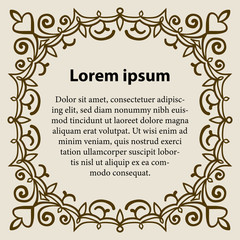 Floral frame template