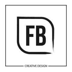 Initial Letter FB Logo Template Design Vector Illustration