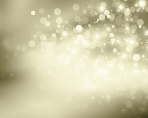 snowflakes and stars descending on background