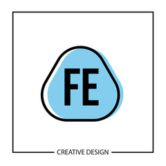 Fototapeta premium Initial Letter FE Logo Template Design Vector Illustration